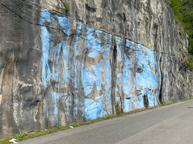 blauwe muur